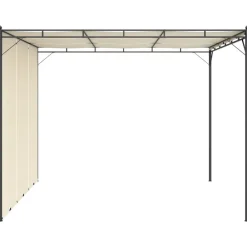 vidaXL Cenador de jardín con cortina lateral color 3x3x2,25 m Crema Hot
