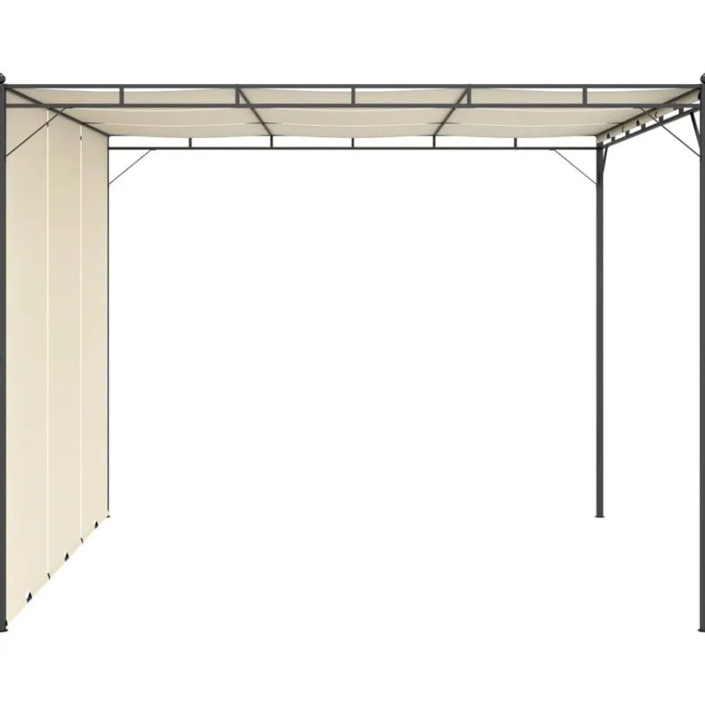 vidaXL Cenador de jardín con cortina lateral color 3x3x2,25 m Crema Hot