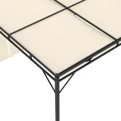 vidaXL Cenador de jardín con cortina lateral color 3x3x2,25 m Crema Hot