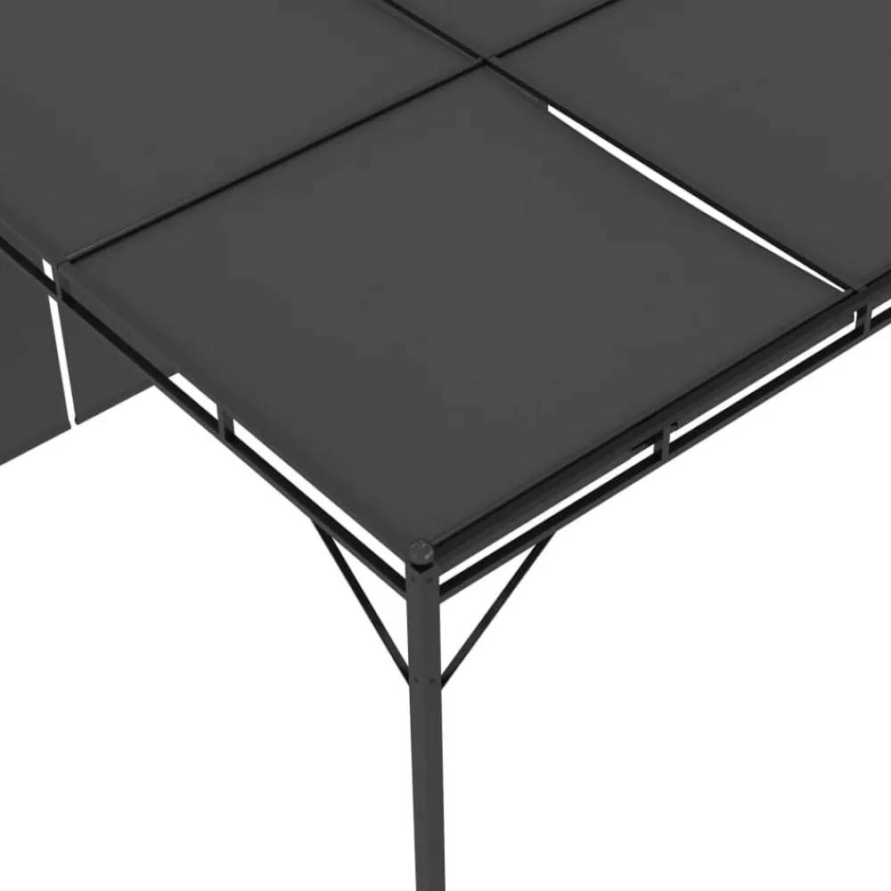vidaXL Jardín-Cenador de jardín con cortina lateral gris 3x3x2,25 m