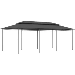 vidaXL Cenador gris 600x298x270 cm Antracita Hot
