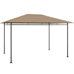 vidaXL Cenador gris 384x281x270 cm 180 g/m² Taupé Hot