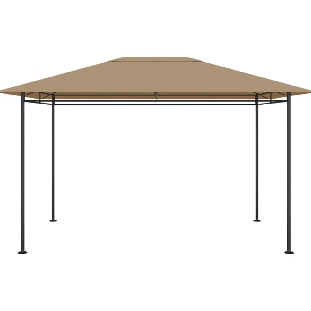 vidaXL Cenador gris 384x281x270 cm 180 g/m² Taupé Hot