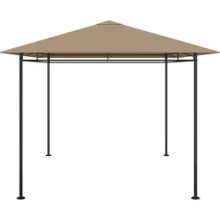 vidaXL Cenador gris 384x281x270 cm 180 g/m² Taupé Hot