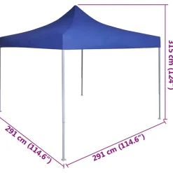 vidaXL Cenador plegable 3x3 m Azul Discount