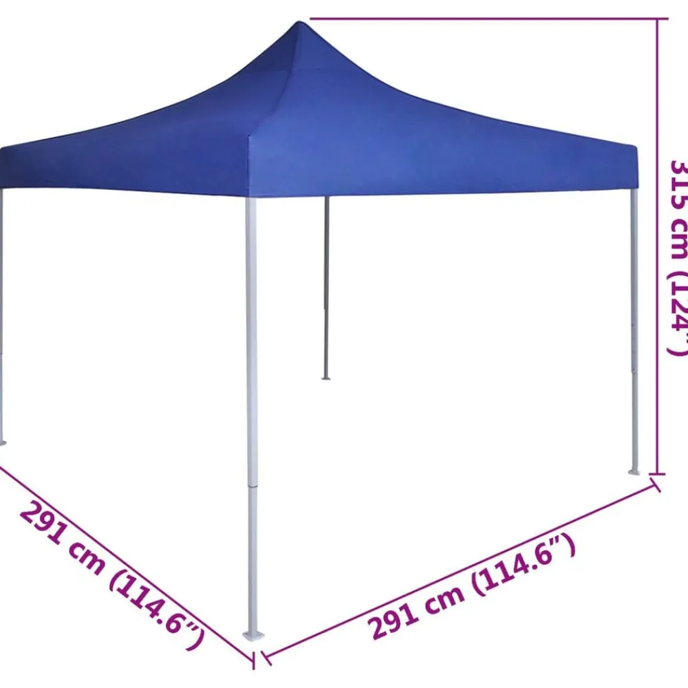 vidaXL Cenador plegable 3x3 m Azul Discount