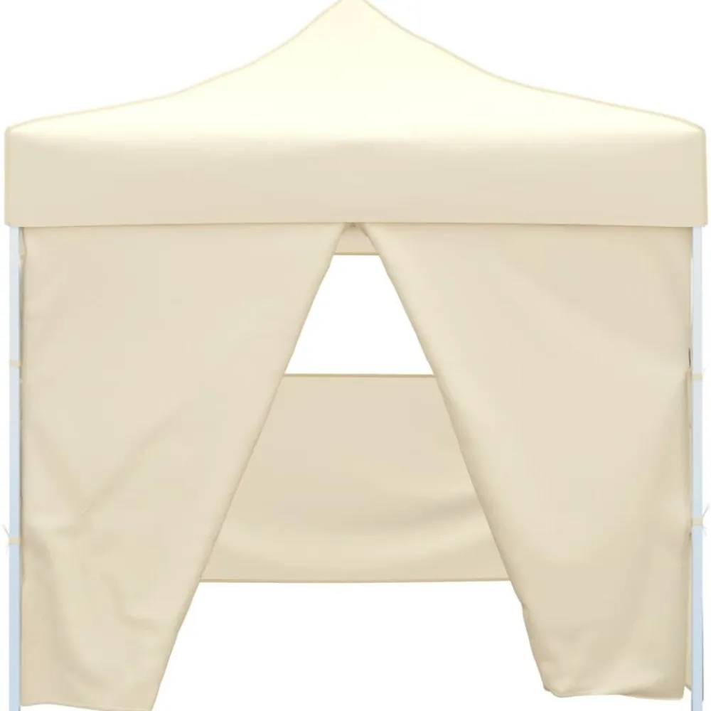 vidaXL Cenador plegable con 4 paredes colore 3x3 m Crema Online
