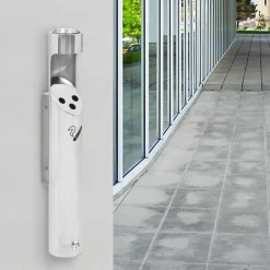 vidaXL Accesorios Para Fumadores-Cenicero de pared de acero inoxidable