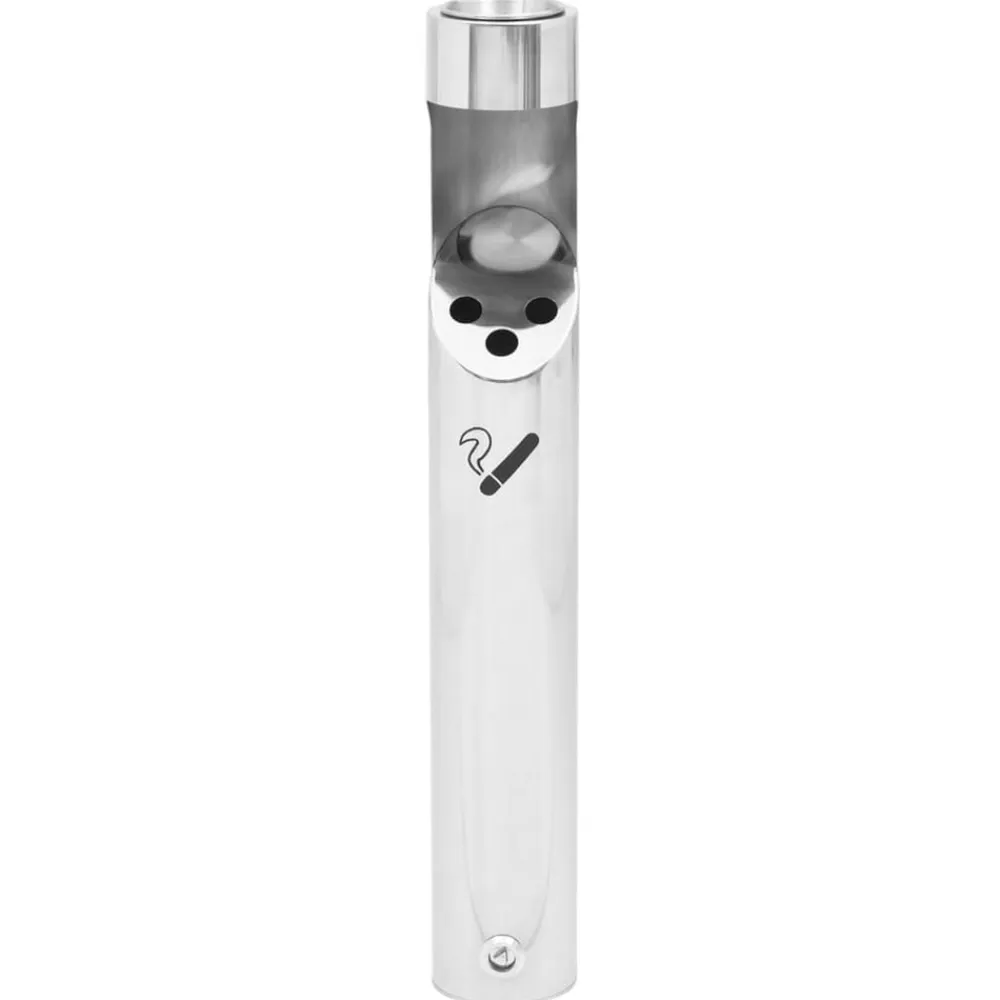vidaXL Accesorios Para Fumadores-Cenicero de pared de acero inoxidable