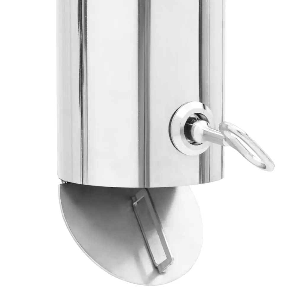 vidaXL Accesorios Para Fumadores-Cenicero de pared de acero inoxidable