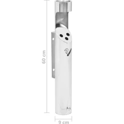 vidaXL Accesorios Para Fumadores-Cenicero de pared de acero inoxidable
