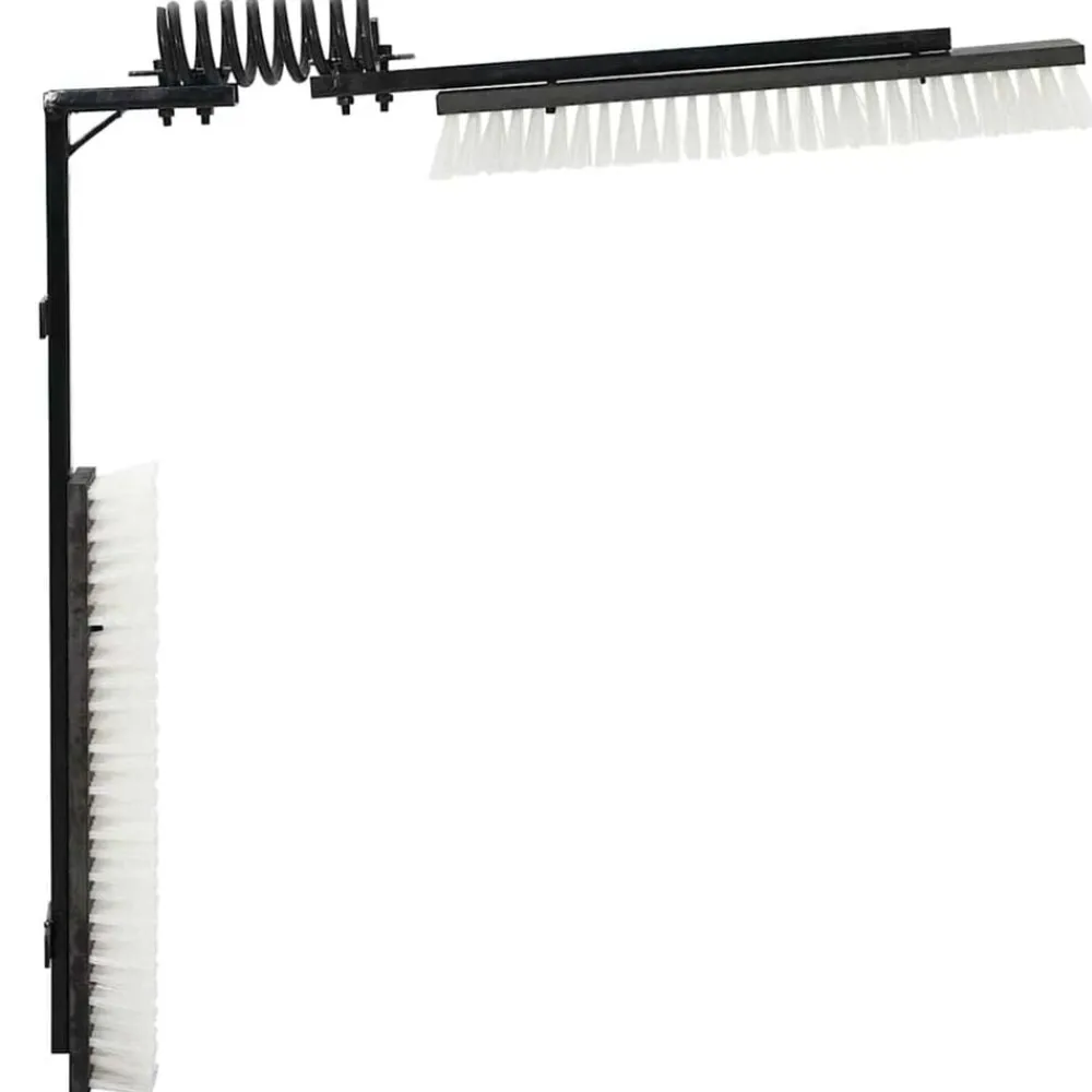 vidaXL Cepillos para Ganado Ajustable Negro y 84 x 10 x 91 cm PVC White Sale