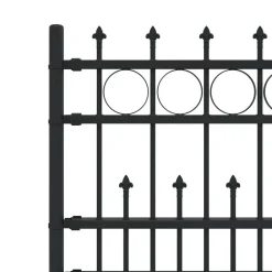 vidaXL Vallas De Jardín-Cerca con Anillo de Pinchos Horst Negro 200 x 130 cm