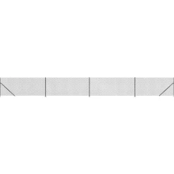 vidaXL Vallas De Jardín-Cerca de alambre con brida gris 0,8x10 m