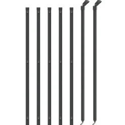 vidaXL Vallas De Jardín-Cerca de alambre con brida gris 0,8x10 m