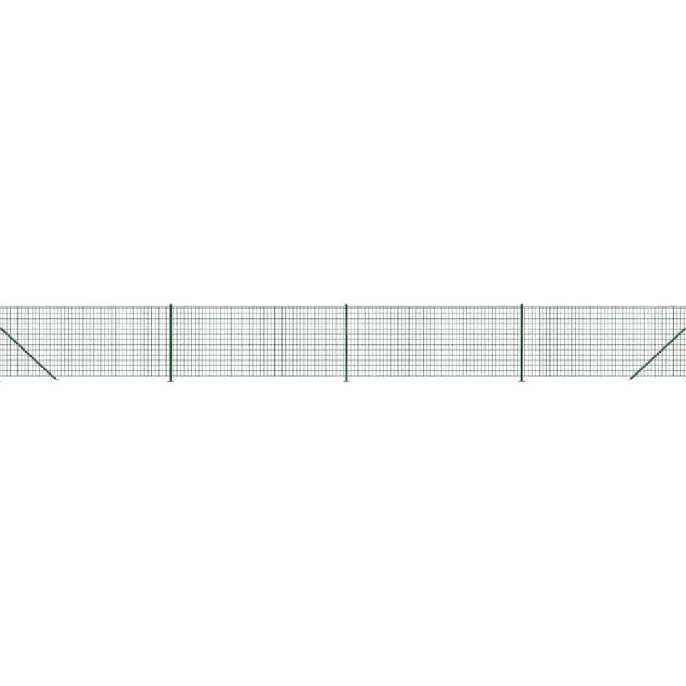 vidaXL Cerca de alambre con brida 0,8x10 m Verde