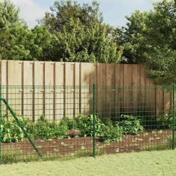 vidaXL Cerca de alambre con brida 0,8x10 m Verde