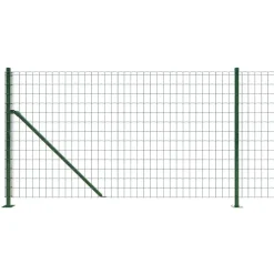 vidaXL Cerca de alambre con brida 0,8x10 m Verde