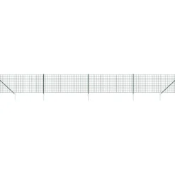 vidaXL Cerca de alambre con pinchos de anclaje 0,8x10 m Verde Hot