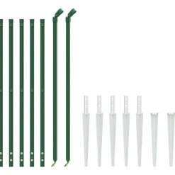 vidaXL Cerca de alambre con pinchos de anclaje 0,8x10 m Verde Hot
