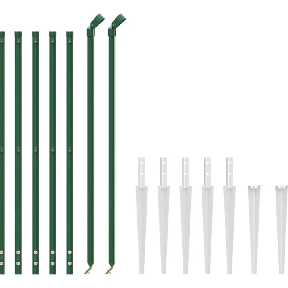 vidaXL Cerca de alambre con pinchos de anclaje 0,8x10 m Verde Hot