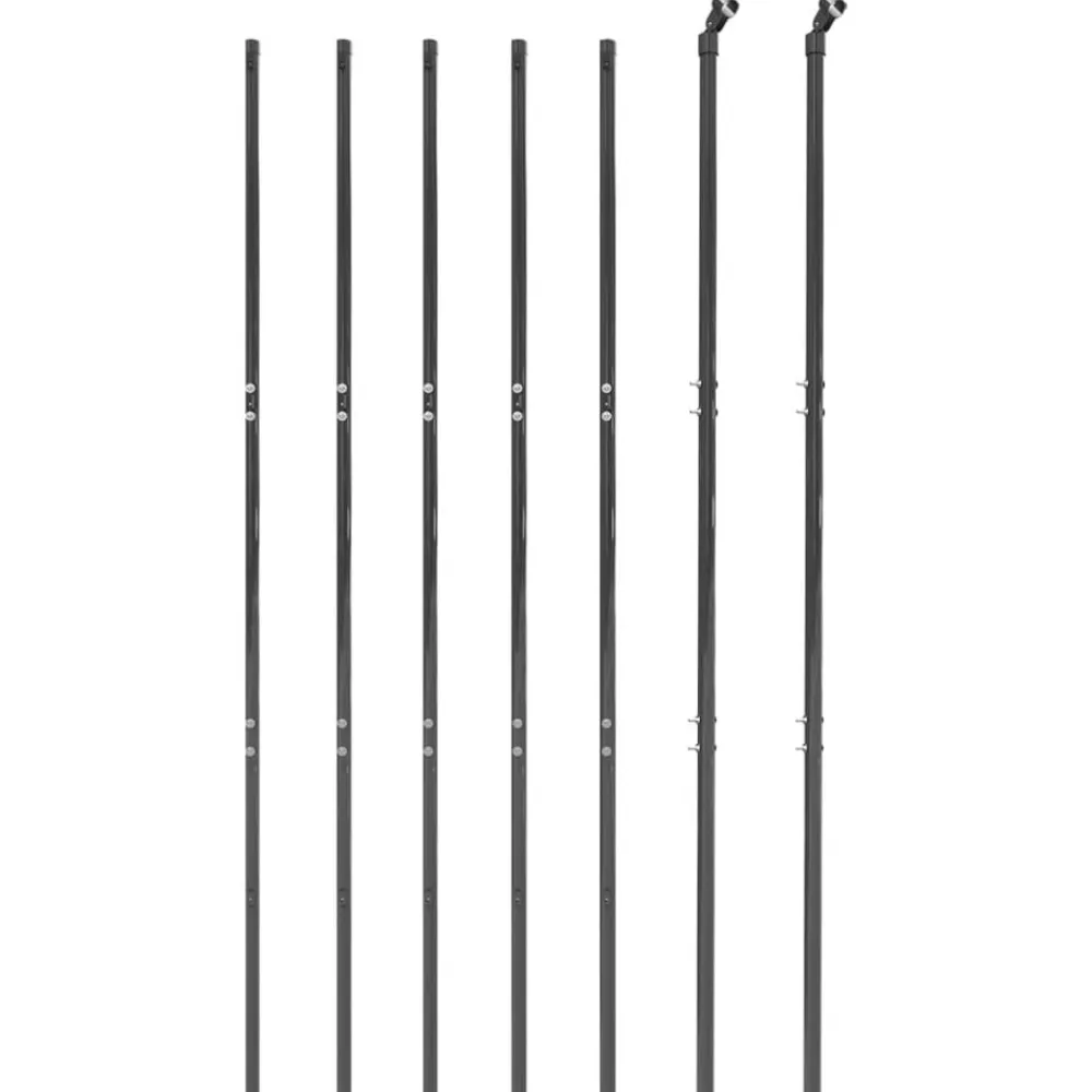 vidaXL Vallas De Jardín-Cerca de alambre de acero galvanizado gris 1,4x10 m