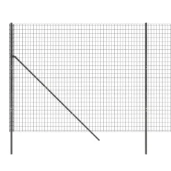 vidaXL Vallas De Jardín-Cerca de alambre de acero galvanizado gris 1,4x10 m