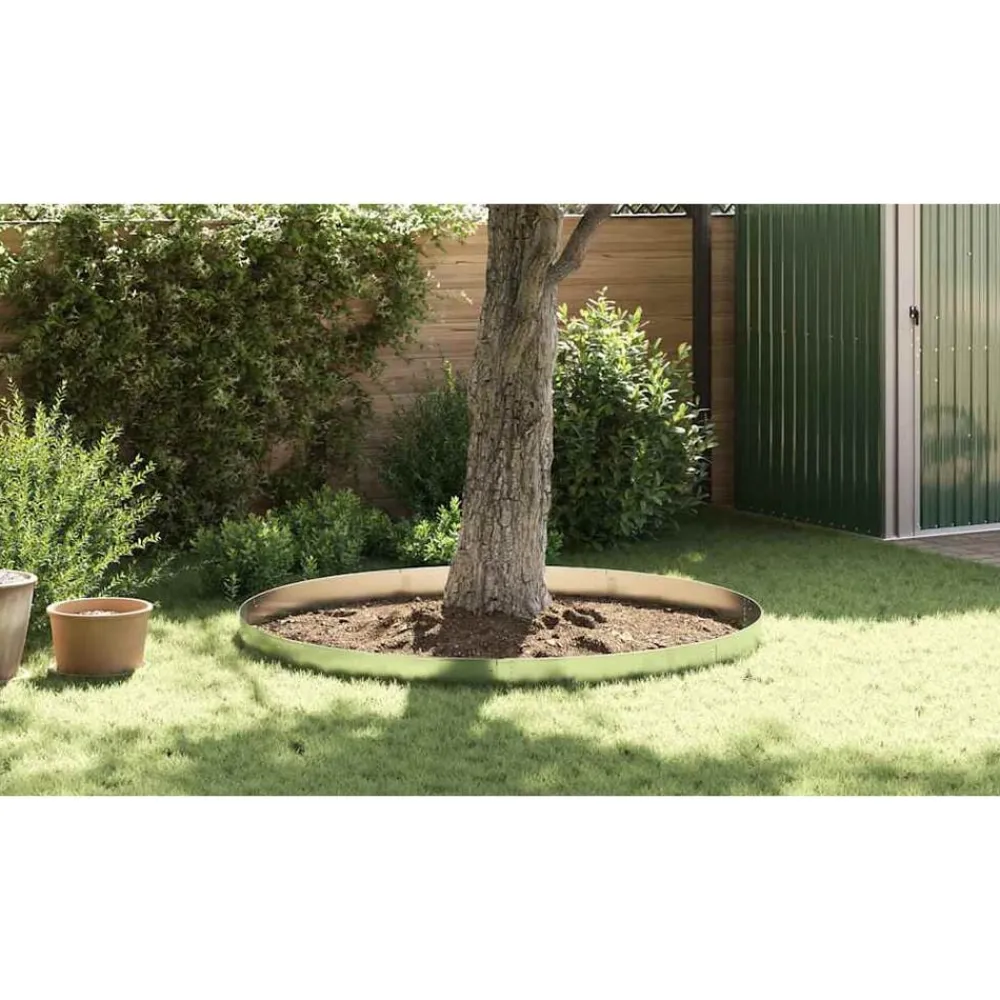 vidaxl Cerca de Césped Color Galvanizado 100 x 20 x 0.07 cm