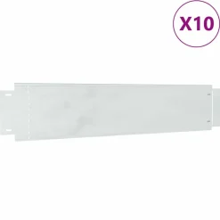 vidaxl Cerca de Césped Color Galvanizado 100 x 20 x 0.07 cm