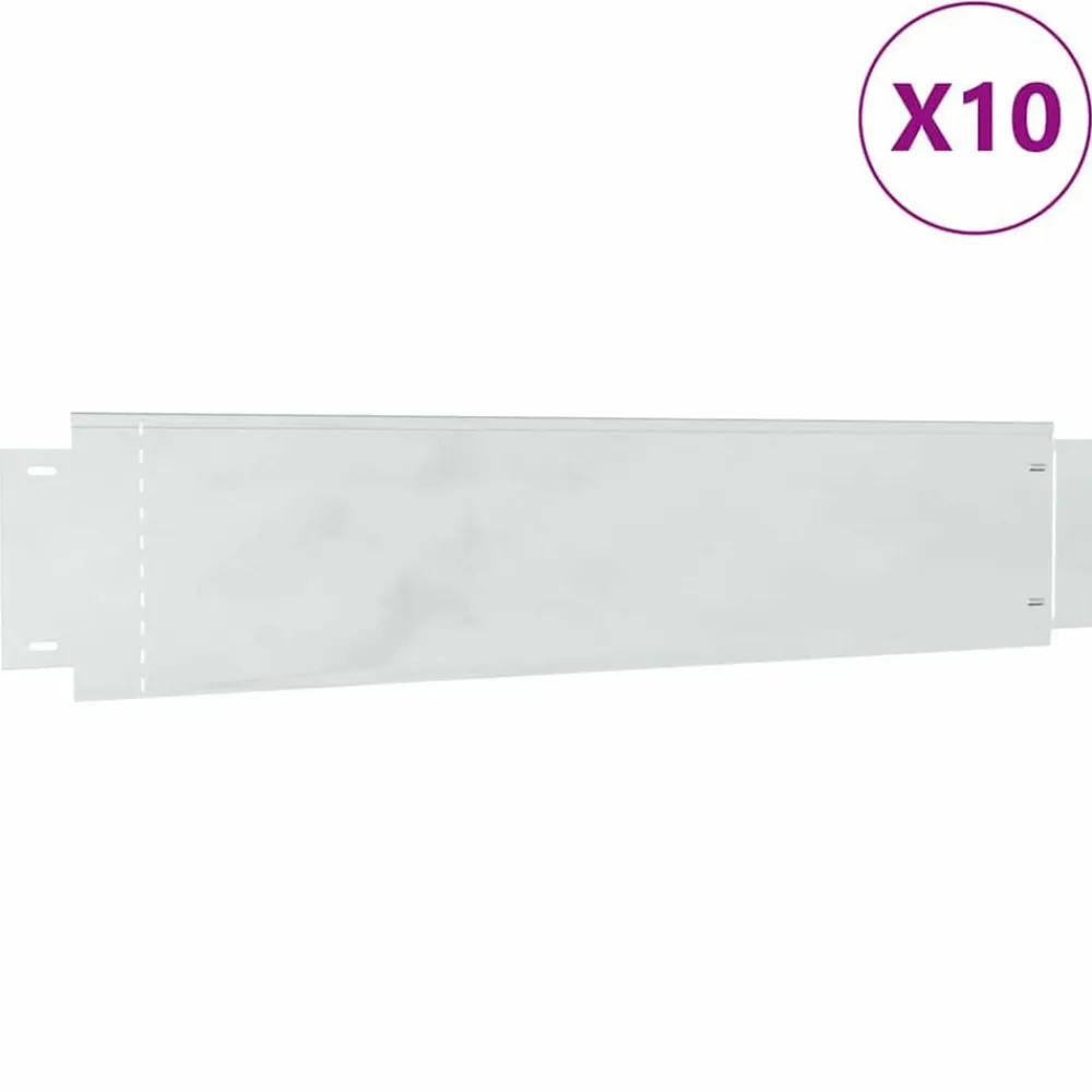 vidaxl Cerca de Césped Color Galvanizado 100 x 20 x 0.07 cm