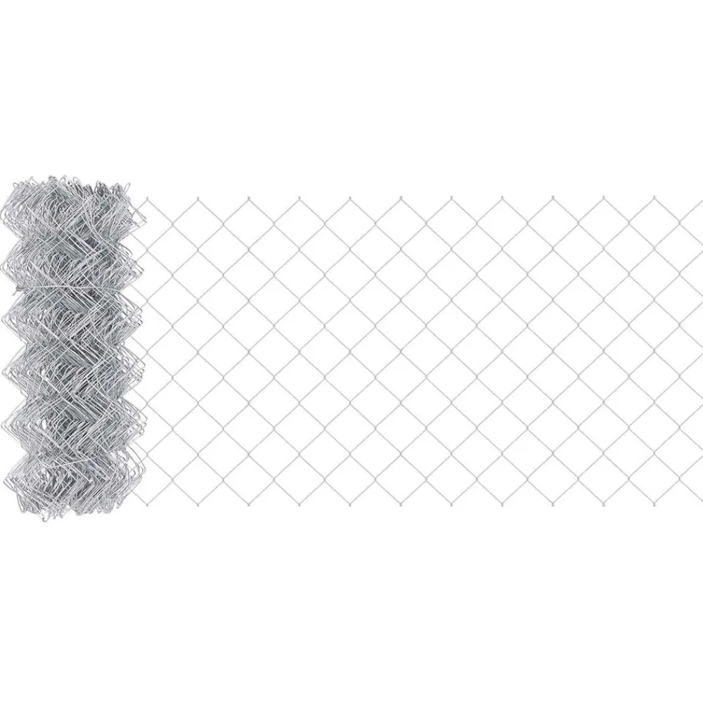 vidaXL Cerca de eslabones de cadena Plateado 10 x 0,4 m Acero galvanizado New
