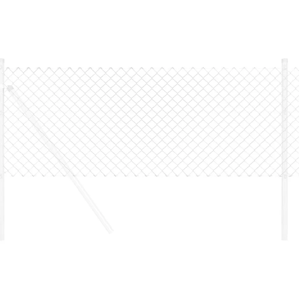 vidaXL Cerca de eslabones de cadena Plateado 10 x 0,4 m Acero galvanizado New