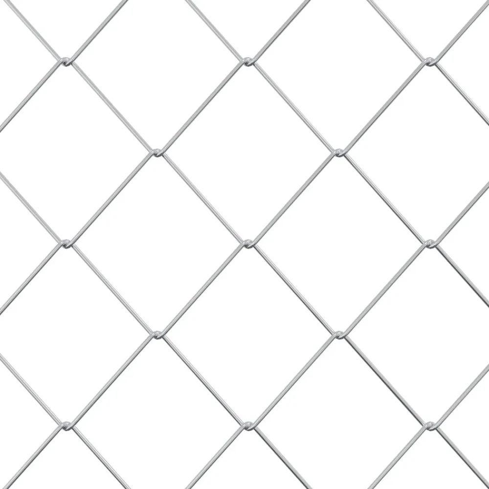 vidaXL Cerca de eslabones de cadena Galvanizado 2 x 10 m Cristal