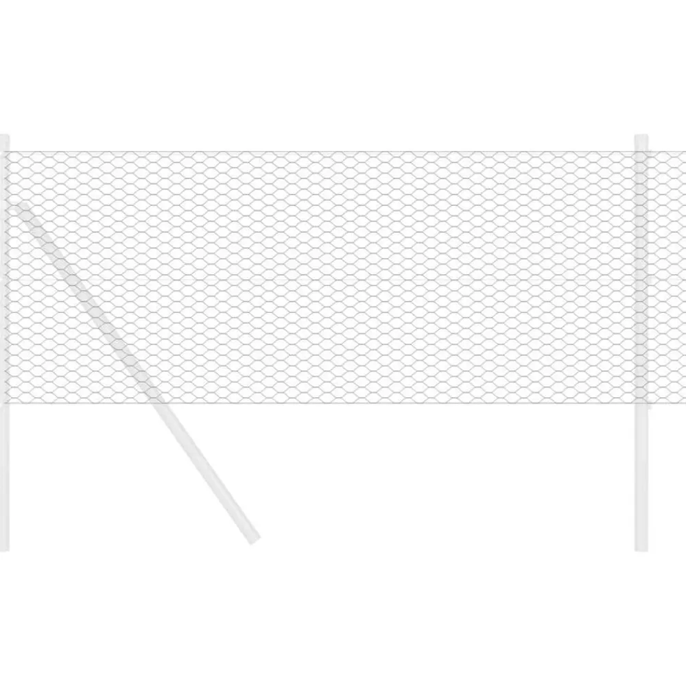 vidaXL Cerca Hexagonal 0,4 x 10 m PVC Gris New