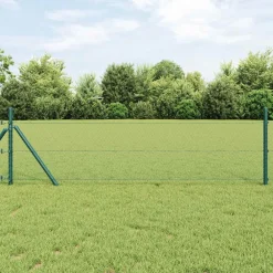 vidaXL Cerca Hexagonal 0,4 x 10 m PVC Verde Outlet