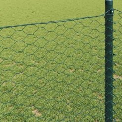 vidaXL Cerca Hexagonal 0,4 x 10 m PVC Verde Outlet