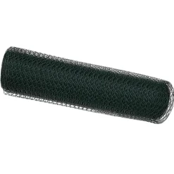vidaXL Cerca Hexagonal 0,4 x 10 m PVC Verde Outlet