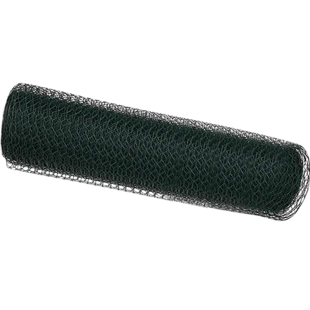 vidaXL Cerca Hexagonal 0,4 x 10 m PVC Verde Outlet