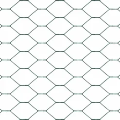 vidaXL Cerca Hexagonal 0,4 x 10 m PVC Verde Outlet