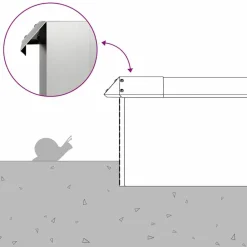 vidaXL Cercas para caracoles 8 pcs Plateado Acero galvanizado Best