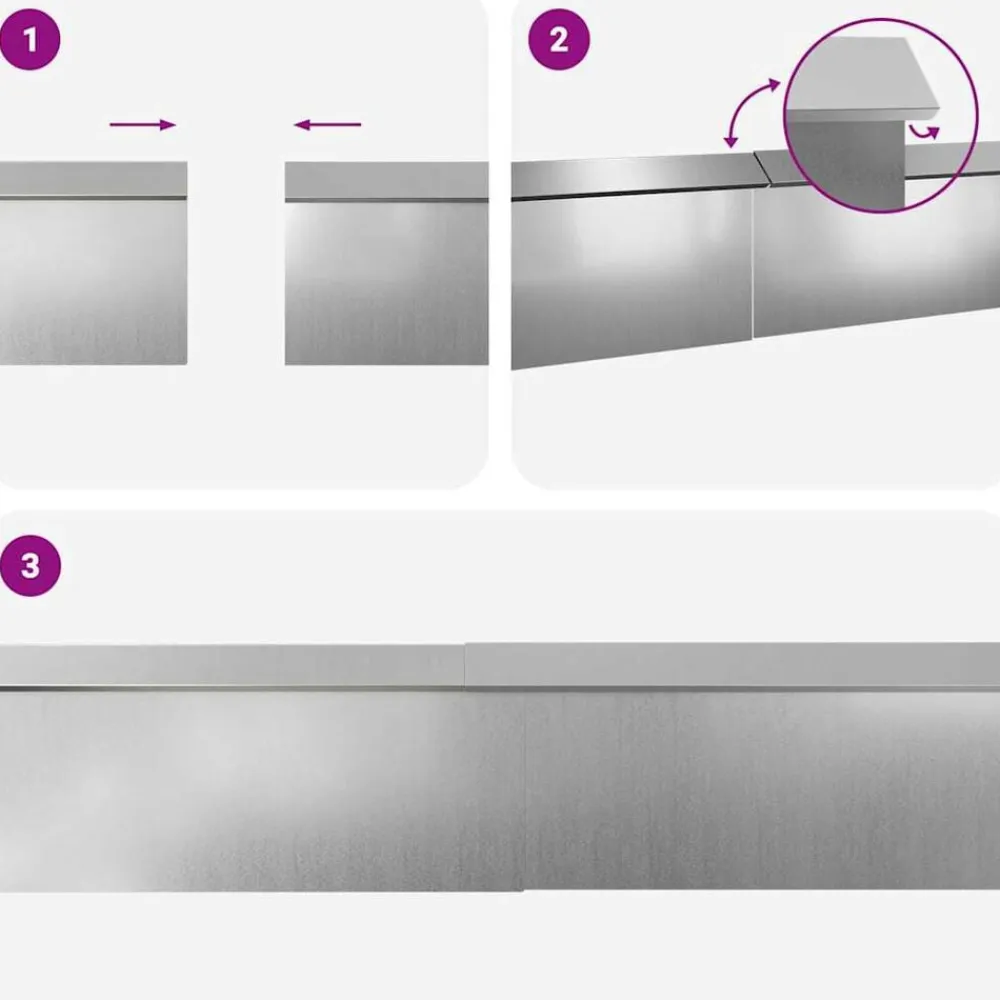 vidaXL Cercas para caracoles 8 pcs Plateado Acero galvanizado Best