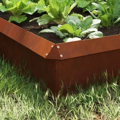 vidaXL Vallas De Jardín-Cercas para caracoles 8 pcs Oxidado Acero autopatinable