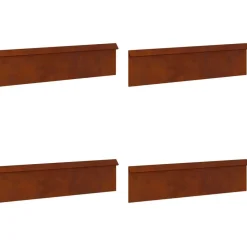 vidaXL Vallas De Jardín-Cercas para caracoles 8 pcs Oxidado Acero autopatinable