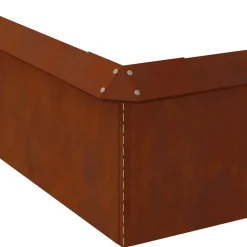 vidaXL Vallas De Jardín-Cercas para caracoles 8 pcs Oxidado Acero autopatinable