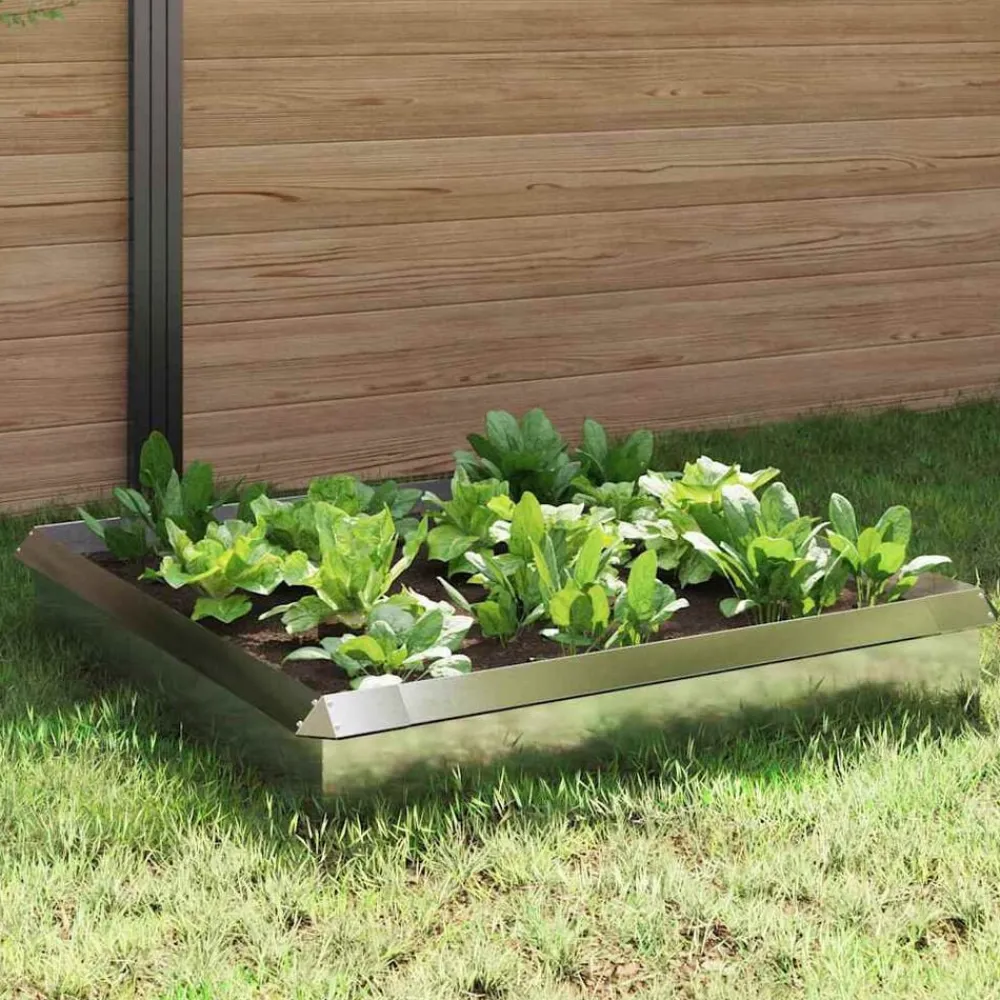 vidaXL Vallas De Jardín-Cercas para caracoles 8 pcs Plateado
