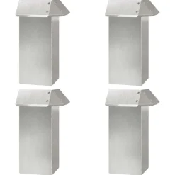 vidaXL Vallas De Jardín-Cercas para caracoles 8 pcs Plateado