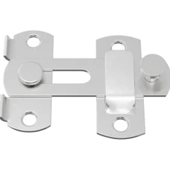 vidaXL Accesorios De Bricolaje-Cerradura de puerta 2 pcs Plateado 70 x 8 mm Acero