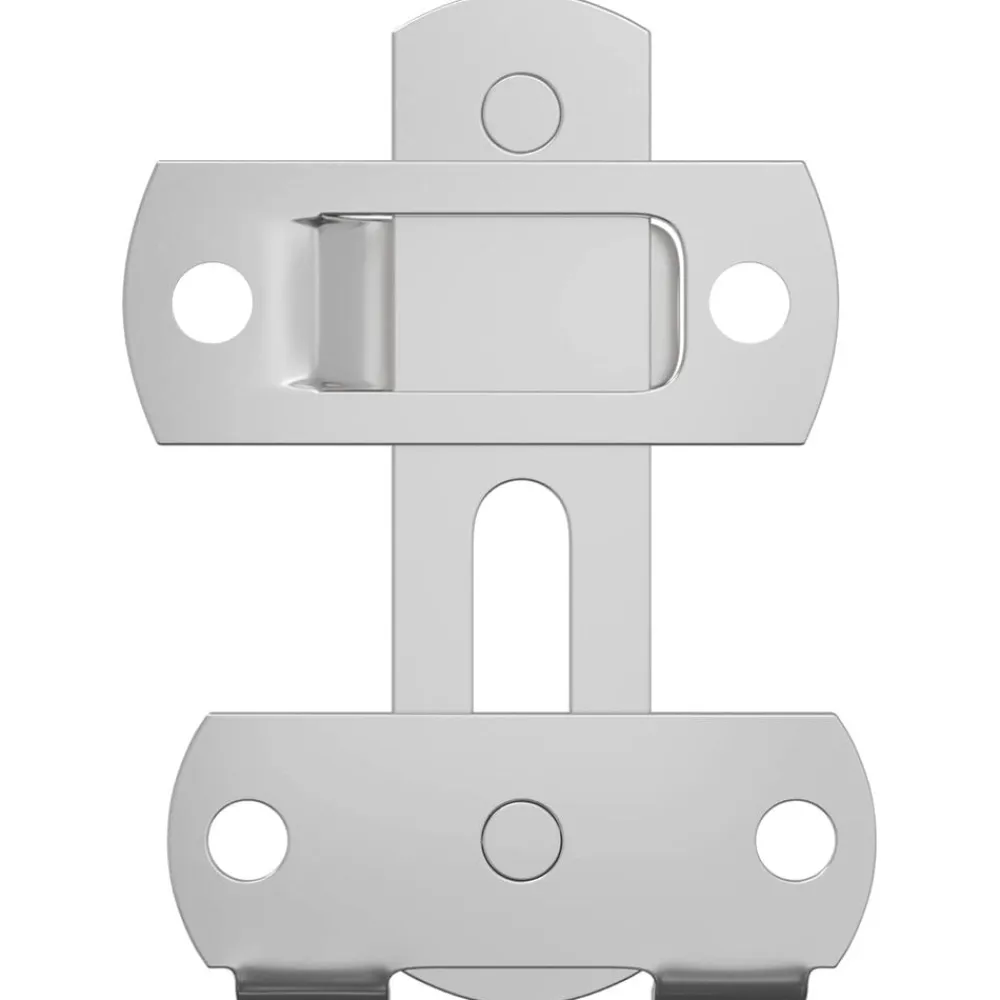 vidaXL Accesorios De Bricolaje-Cerradura de puerta 2 pcs Plateado 70 x 8 mm Acero