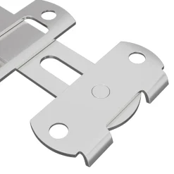 vidaXL Accesorios De Bricolaje-Cerradura de puerta 2 pcs Plateado 70 x 8 mm Acero