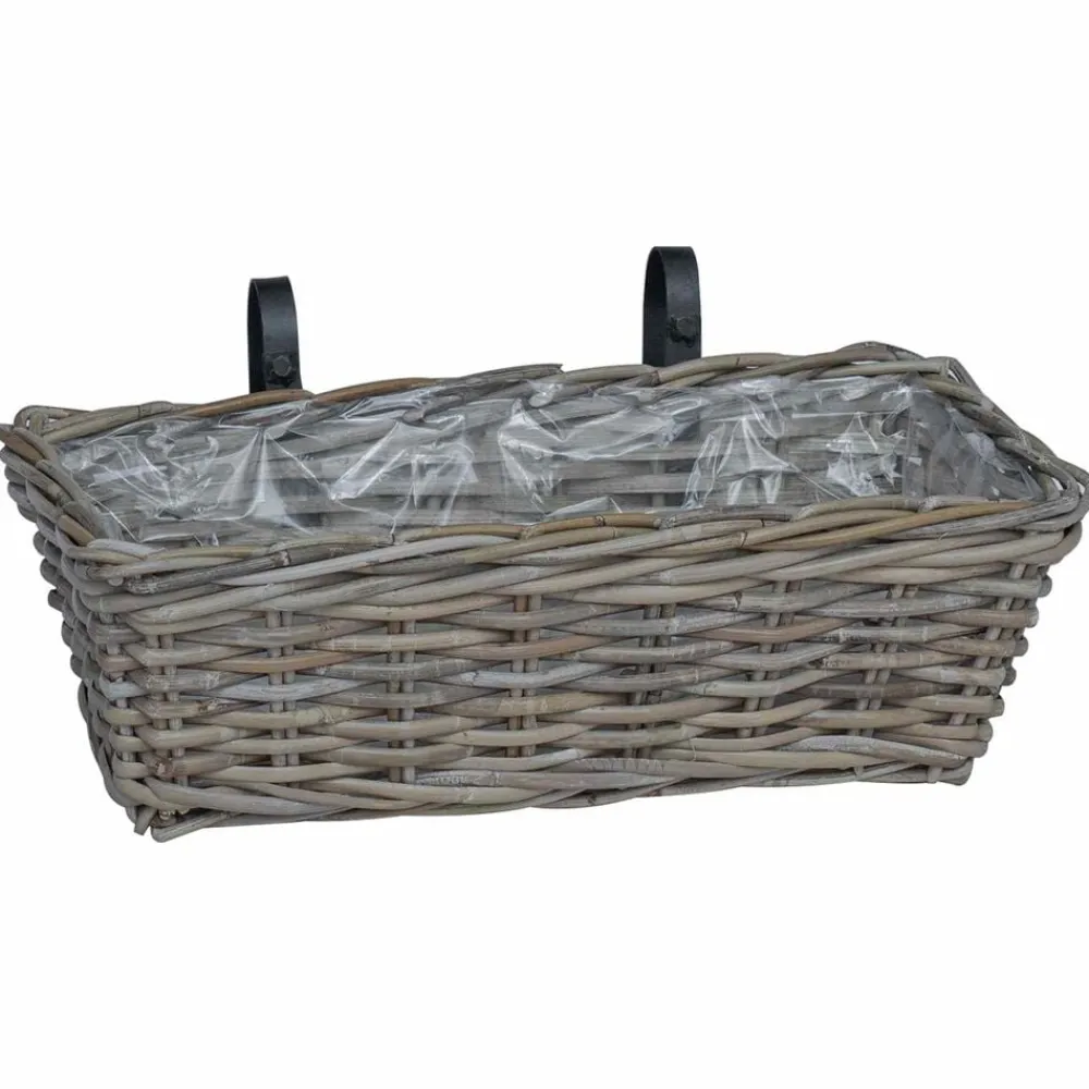 vidaXL Decoración-Cesta Colgante para Plantas 2 pcs 48 x 22 x 15 cm
